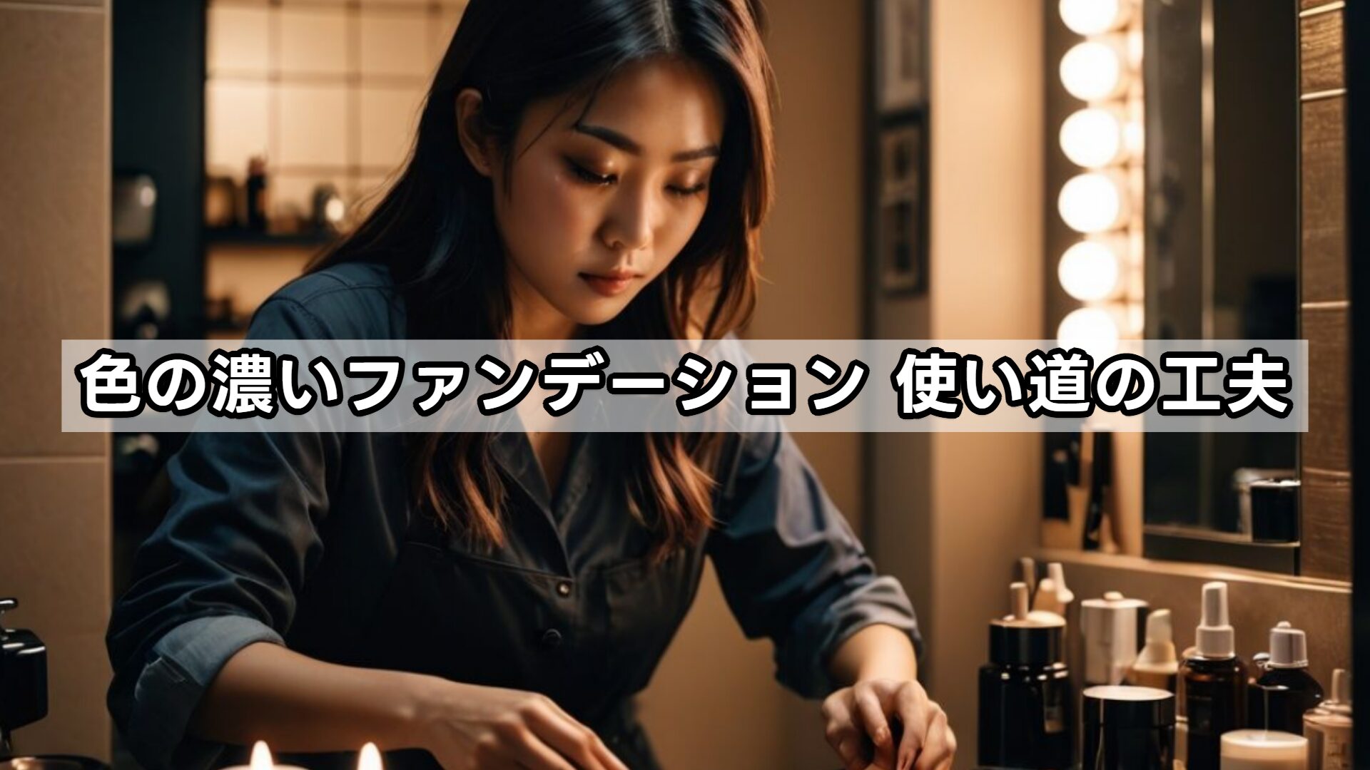 色の濃いファンデーション 使い道の工夫