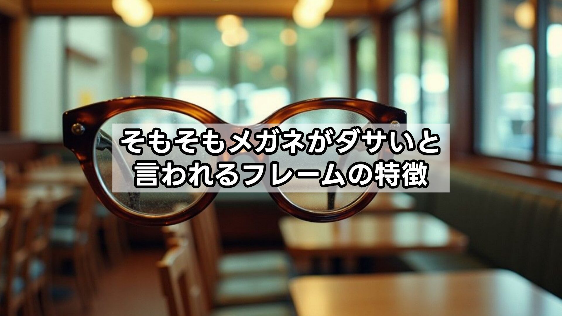 そもそもメガネがダサいと言われるフレームの特徴