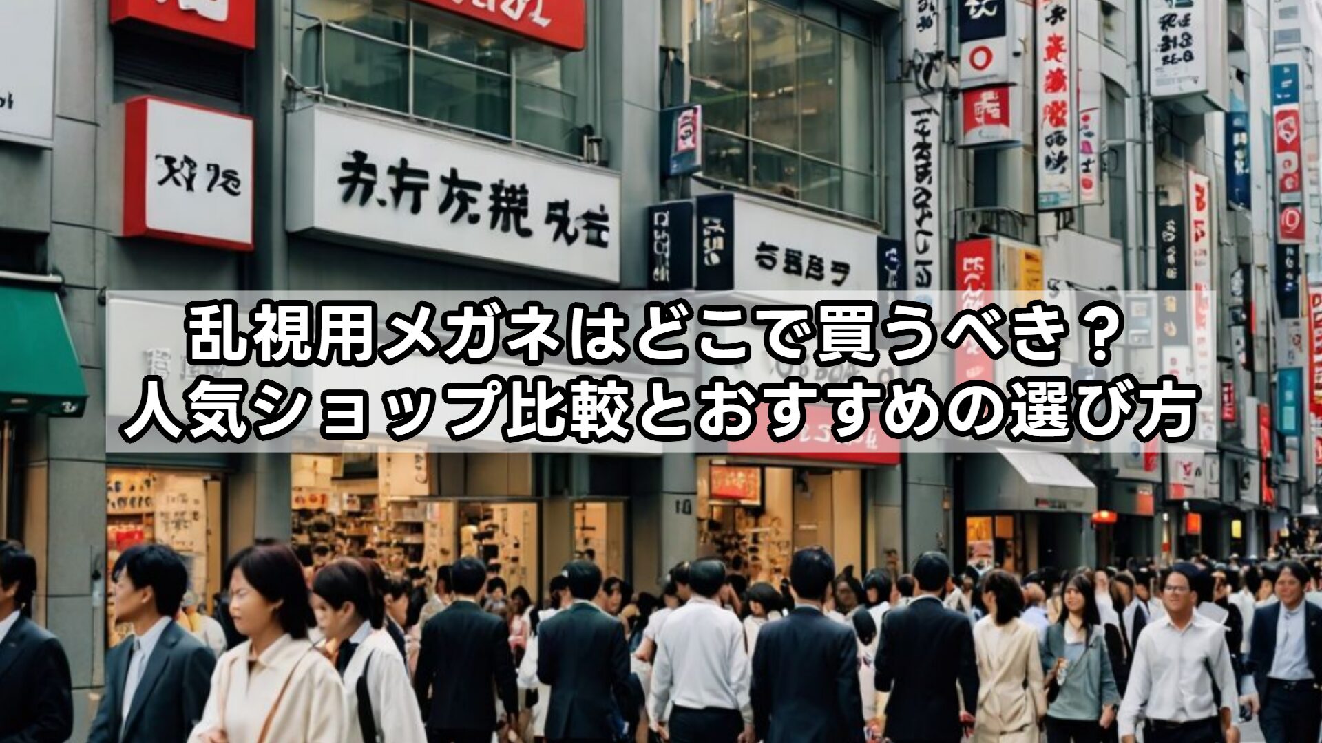 乱視用メガネはどこで買うべき?人気ショップ比較とおすすめの選び方