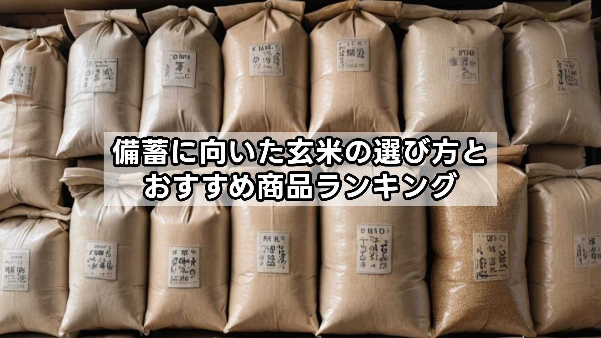 備蓄に向いた玄米の選び方とおすすめ商品ランキング