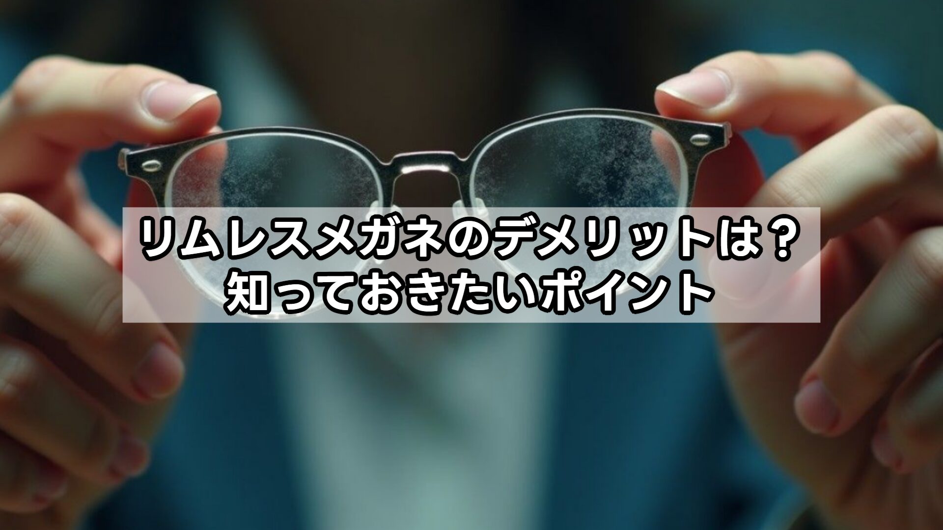 リムレスメガネのデメリットは？知っておきたいポイント