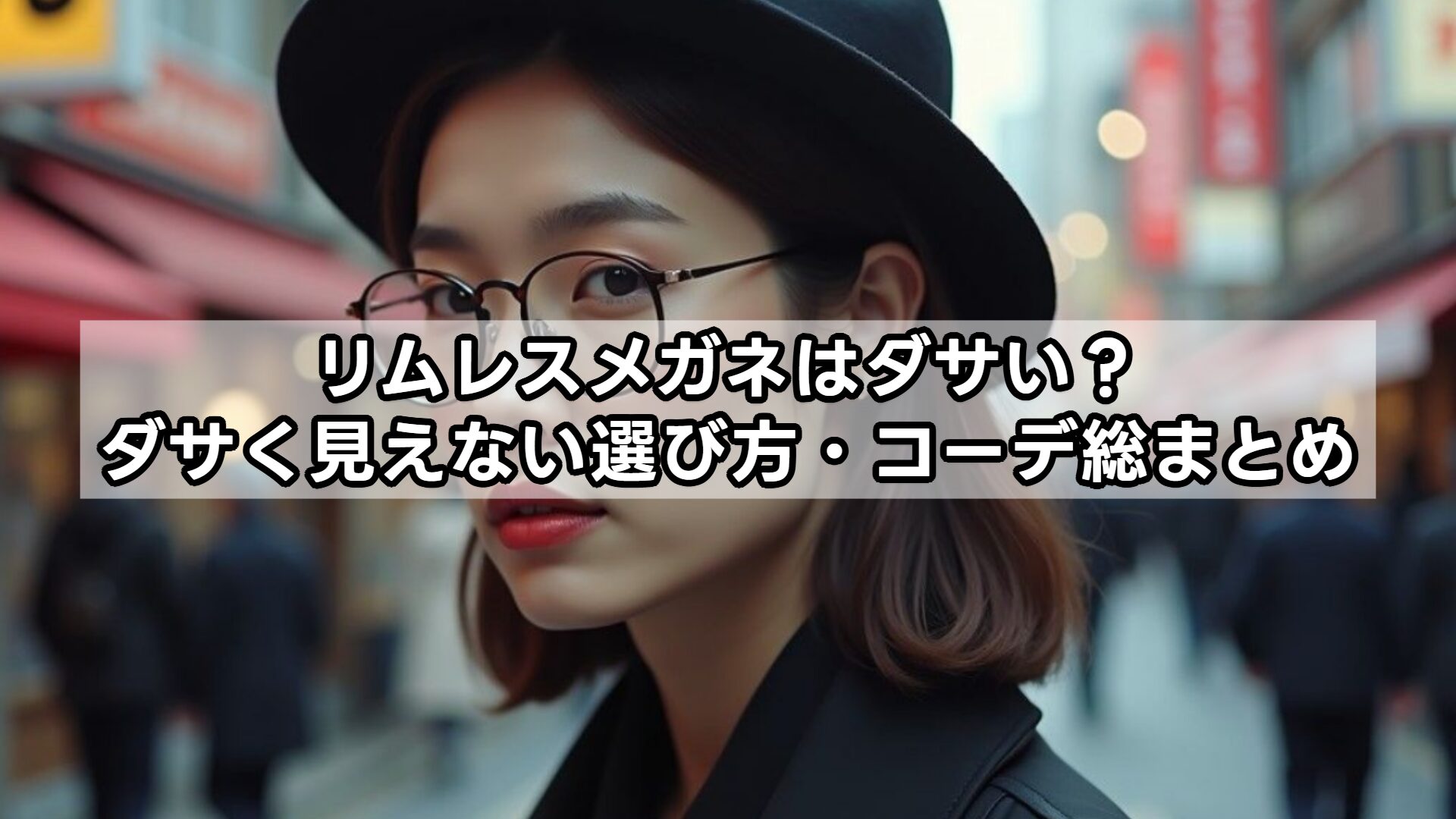 リムレスメガネはダサい？ダサく見えない選び方・コーデ総まとめ