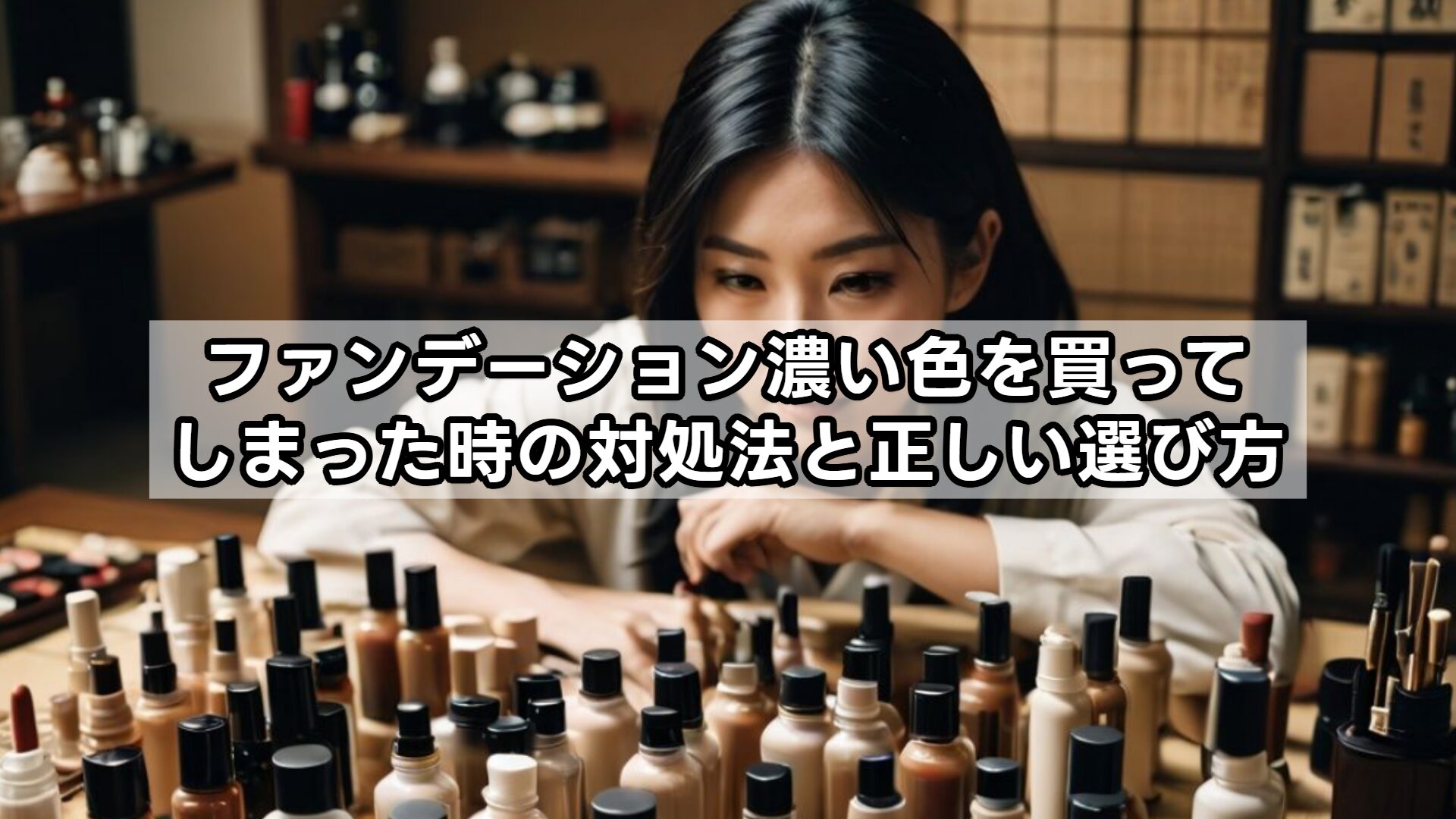ファンデーション濃い色を買ってしまった時の対処法と正しい選び方