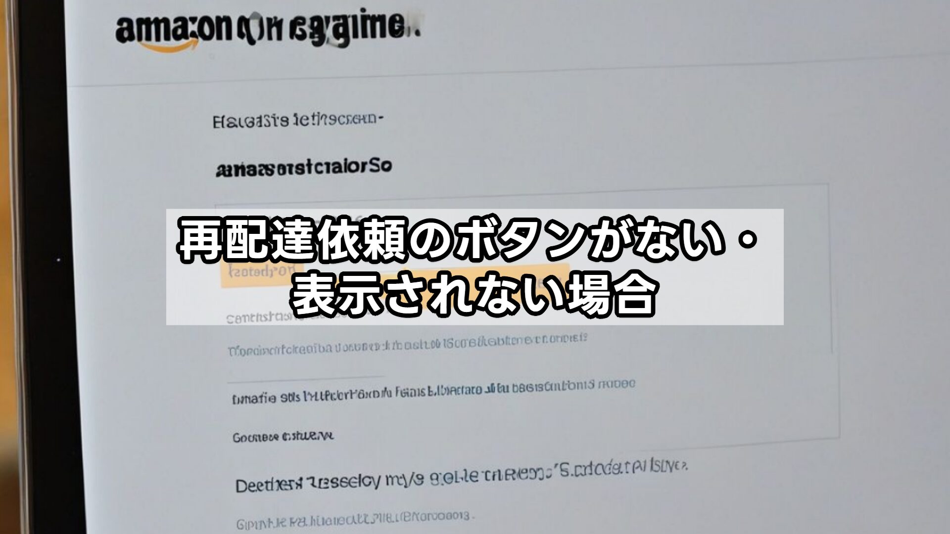再配達依頼のボタンがない・表示されない場合