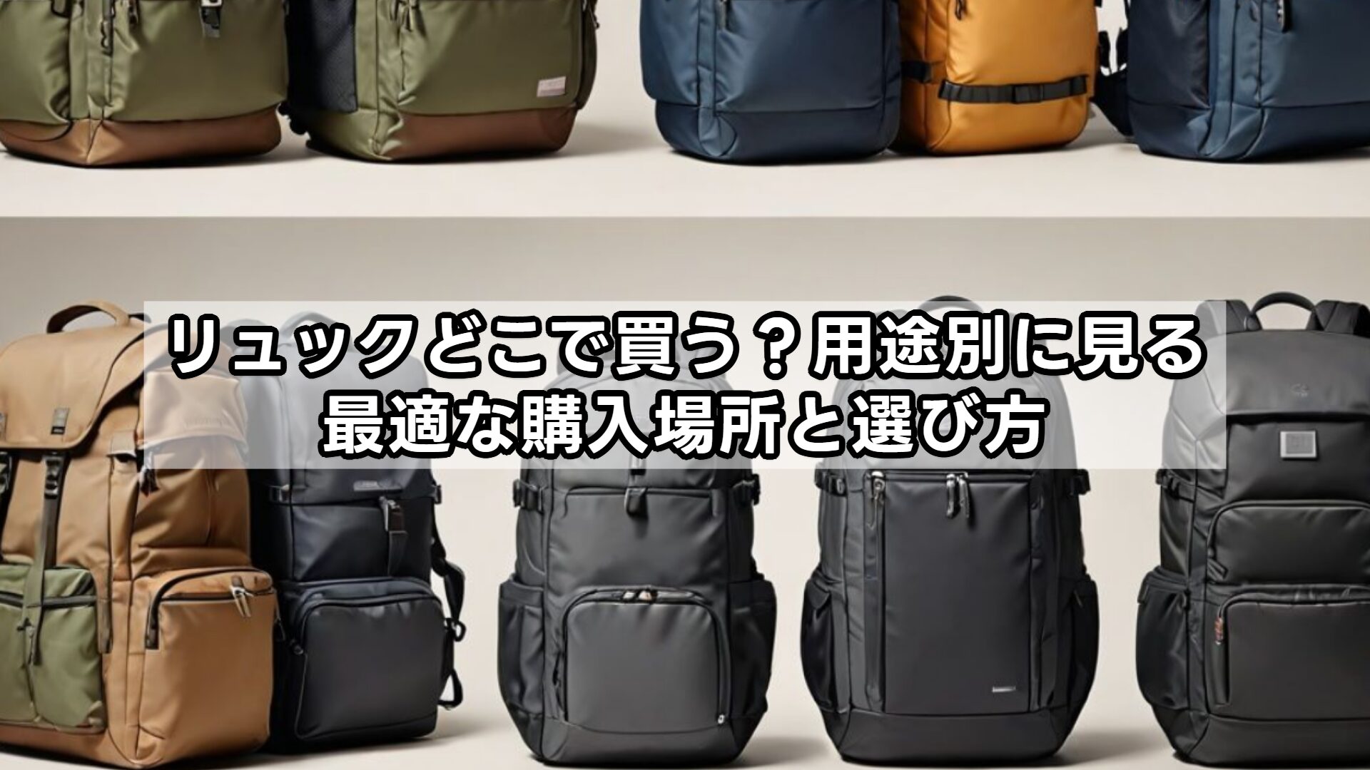 リュックどこで買う？用途別に見る最適な購入場所と選び方