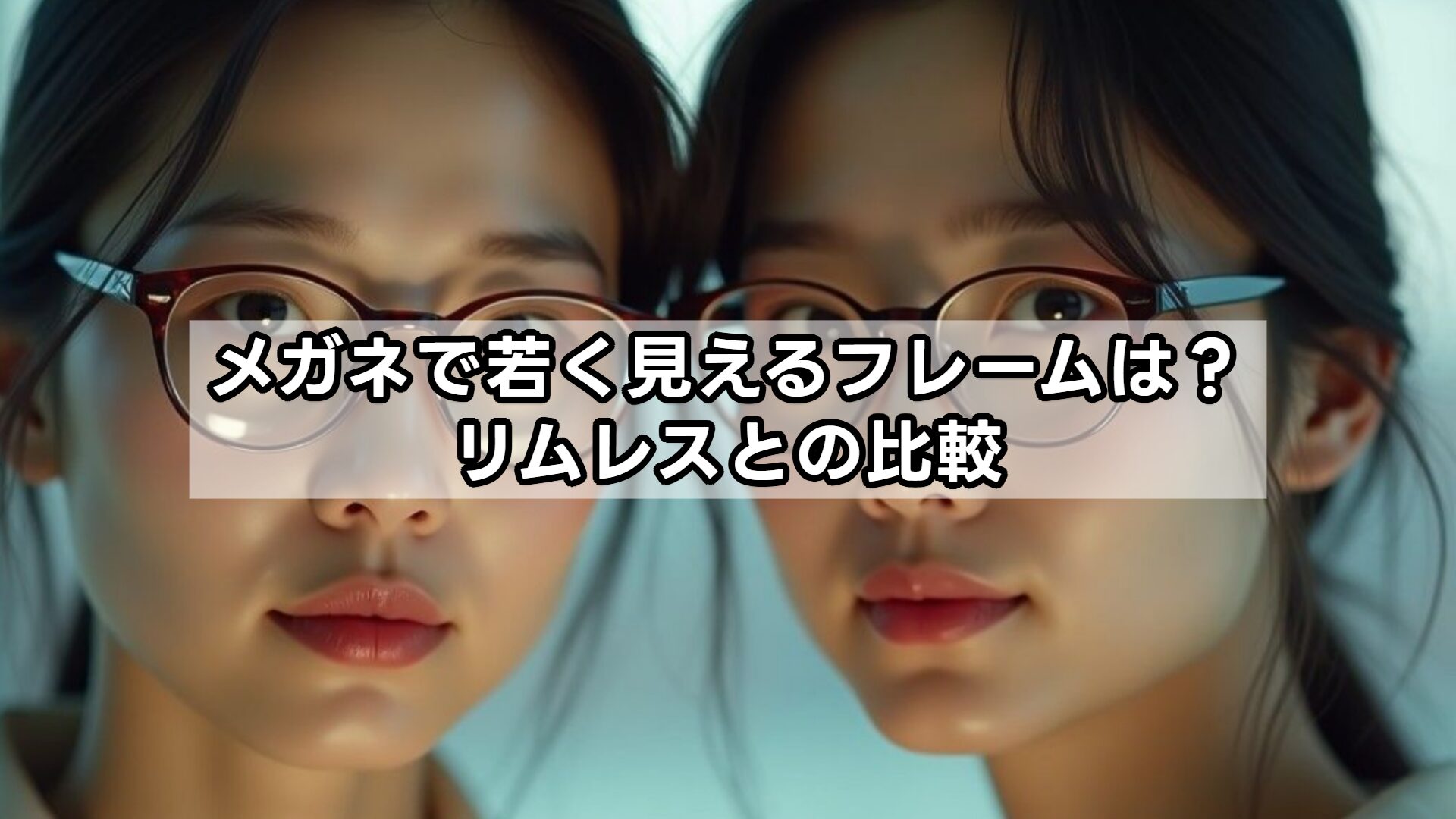 メガネで若く見えるフレームは？リムレスとの比較