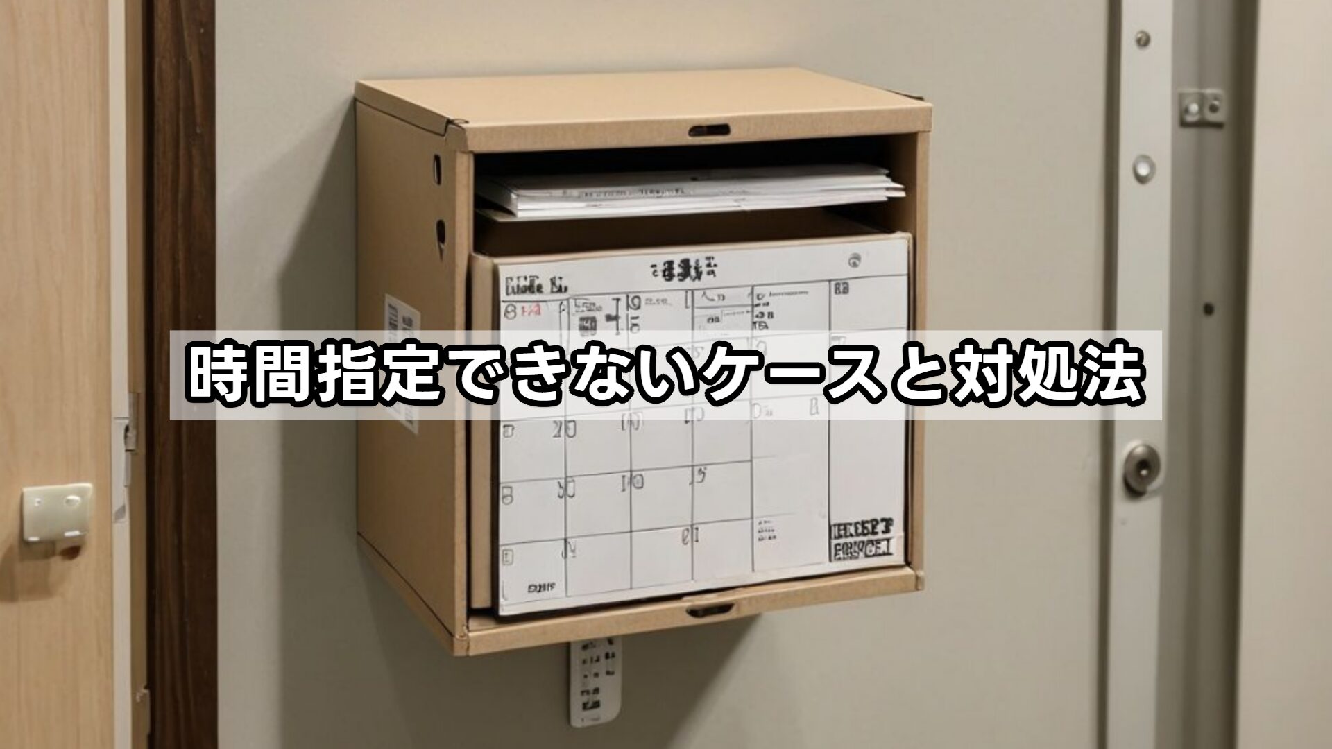 時間指定できないケースと対処法