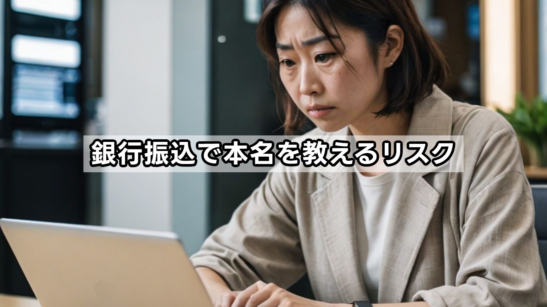 銀行振込で本名を教えるリスク