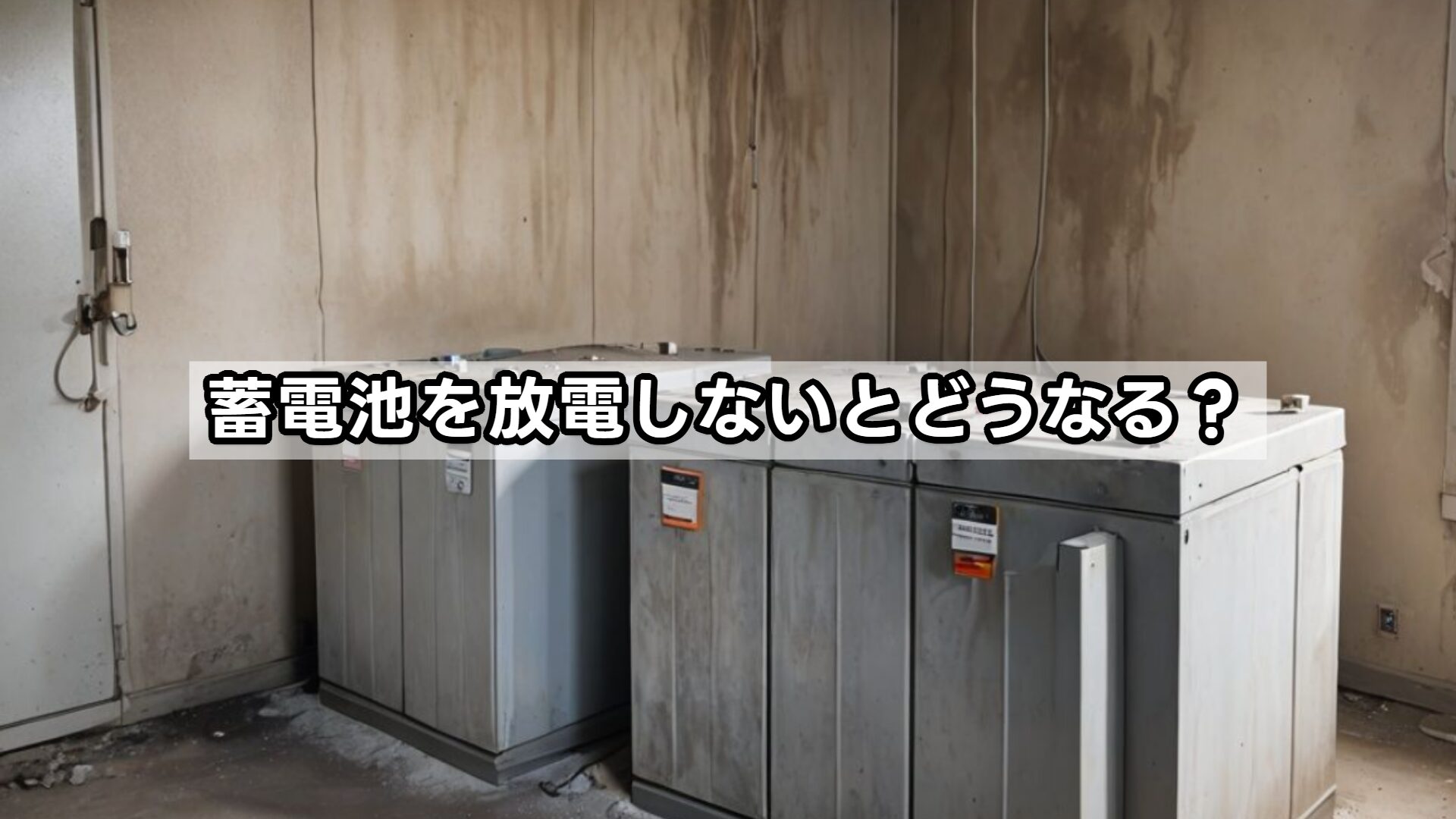 蓄電池を放電しないとどうなる?