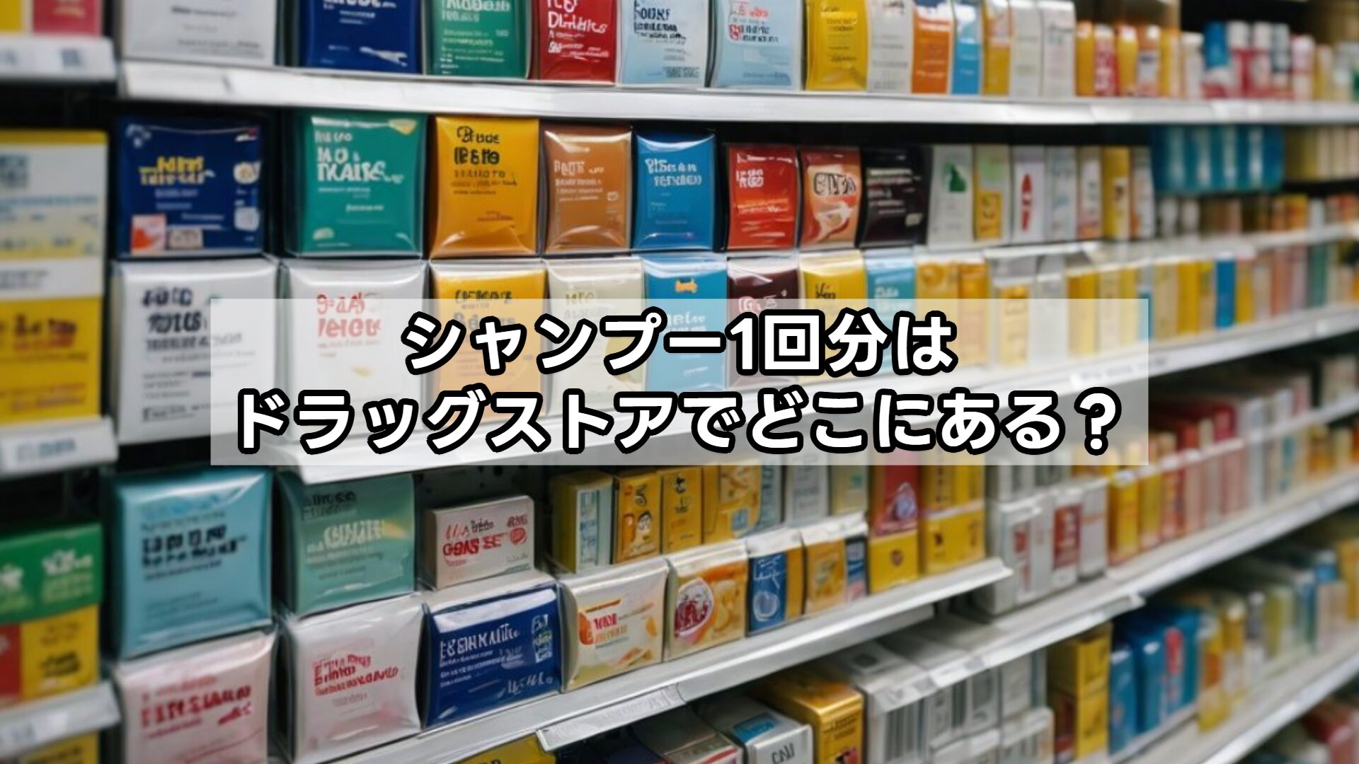 シャンプー1回分はドラッグストアでどこにある？