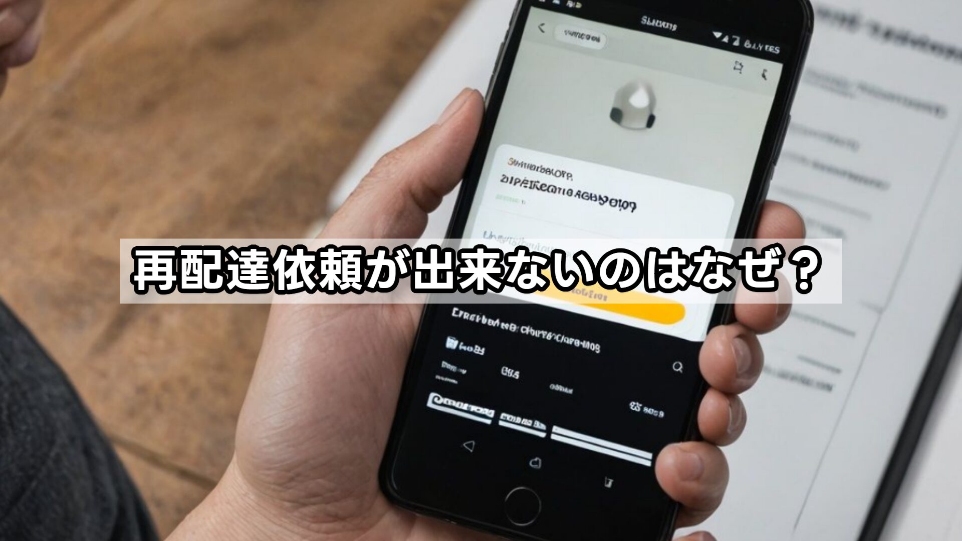 再配達依頼が出来ないのはなぜ？