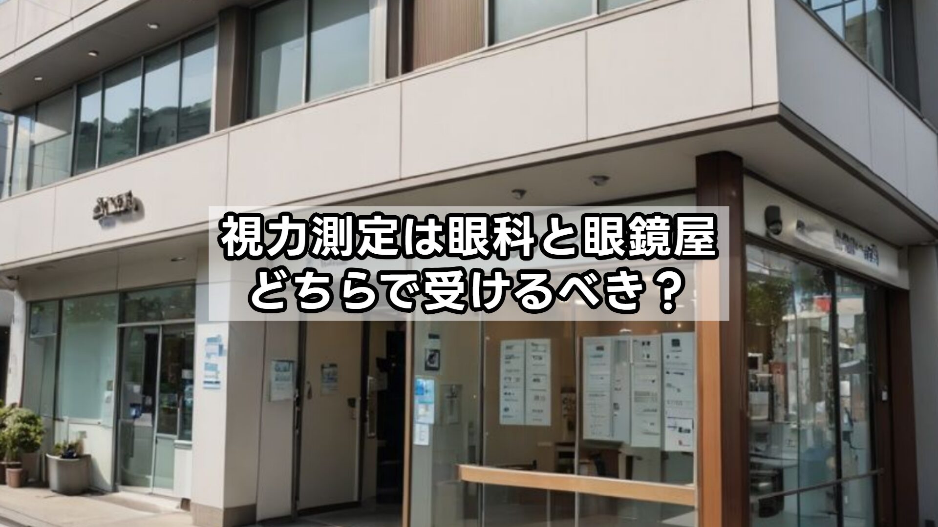 視力測定は眼科と眼鏡屋、どちらで受けるべき?