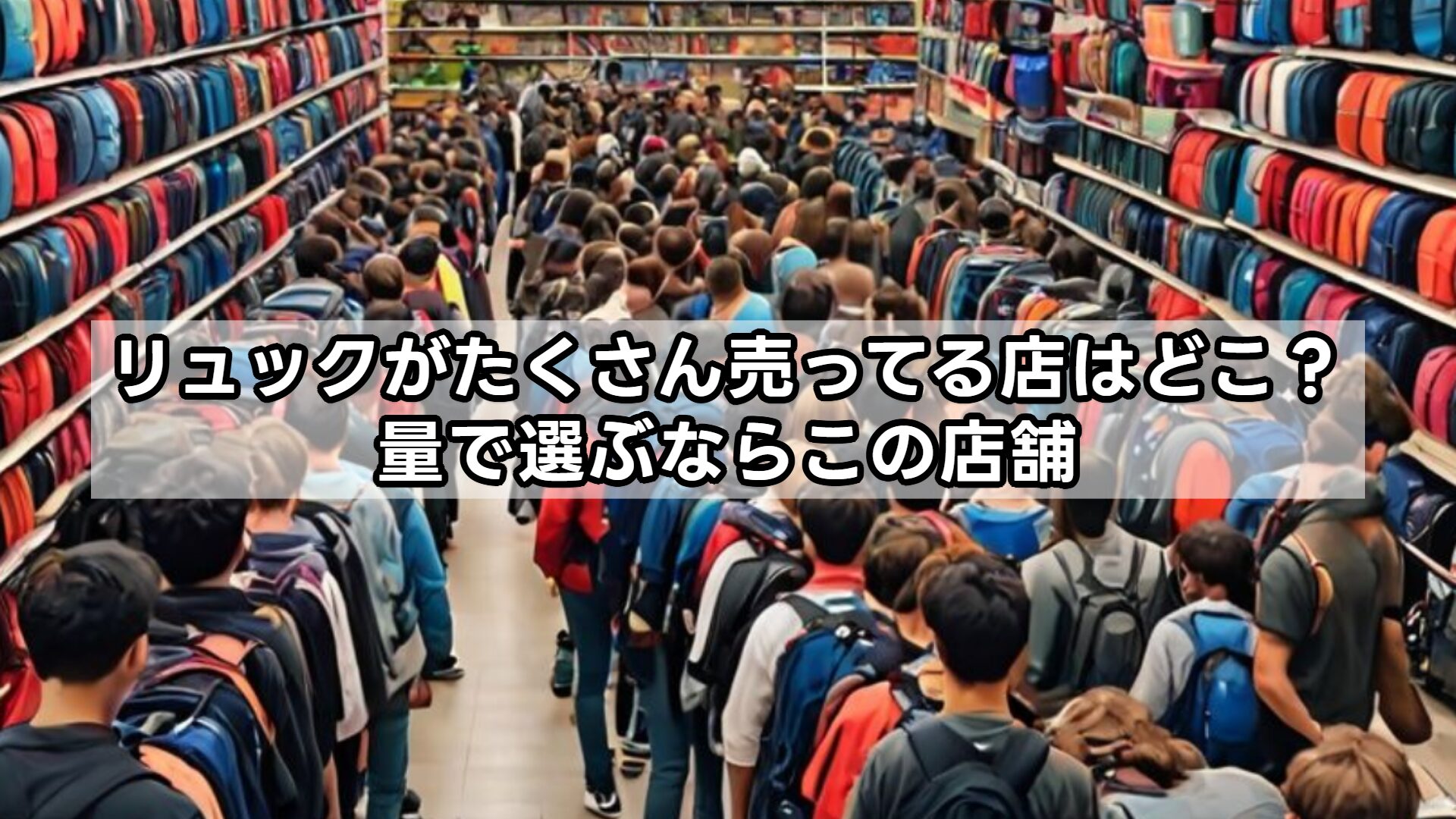 リュック たくさん 売ってる 店はどこ？量で選ぶならこの店舗