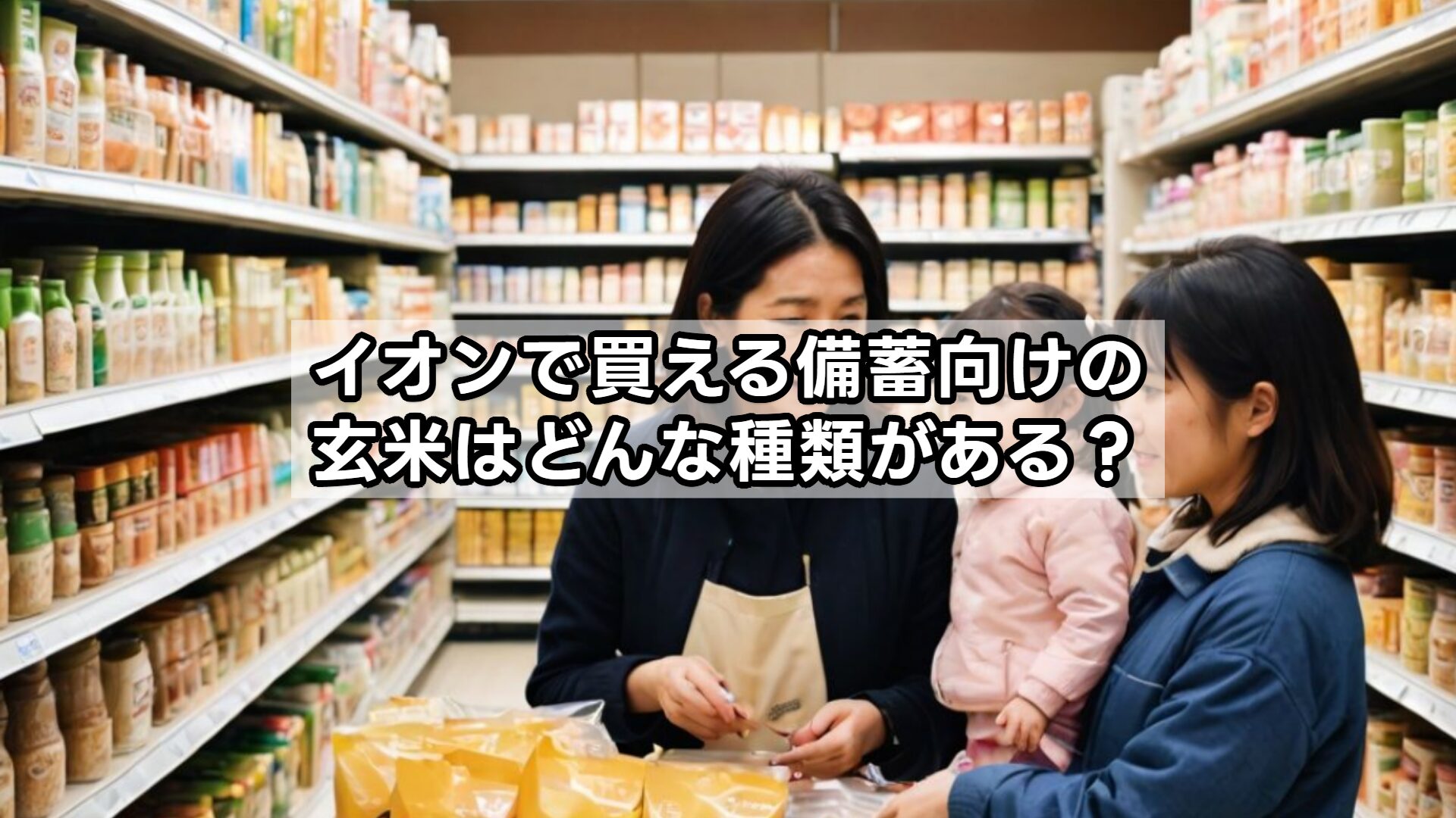 イオンで買える備蓄向けの玄米はどんな種類がある？