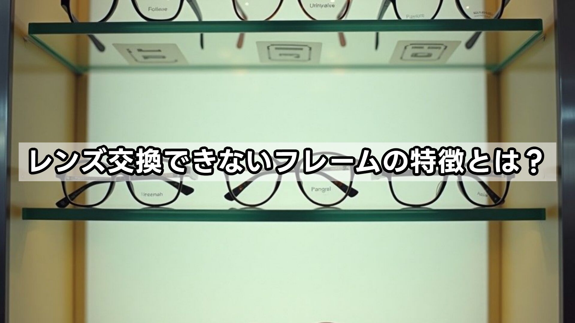 レンズ交換できないフレームの特徴とは？