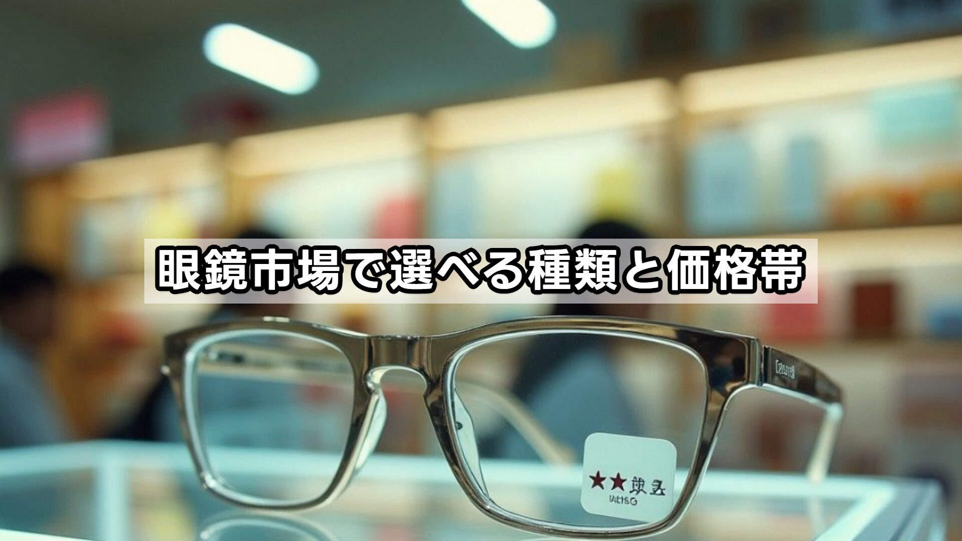 眼鏡市場で選べる種類と価格帯