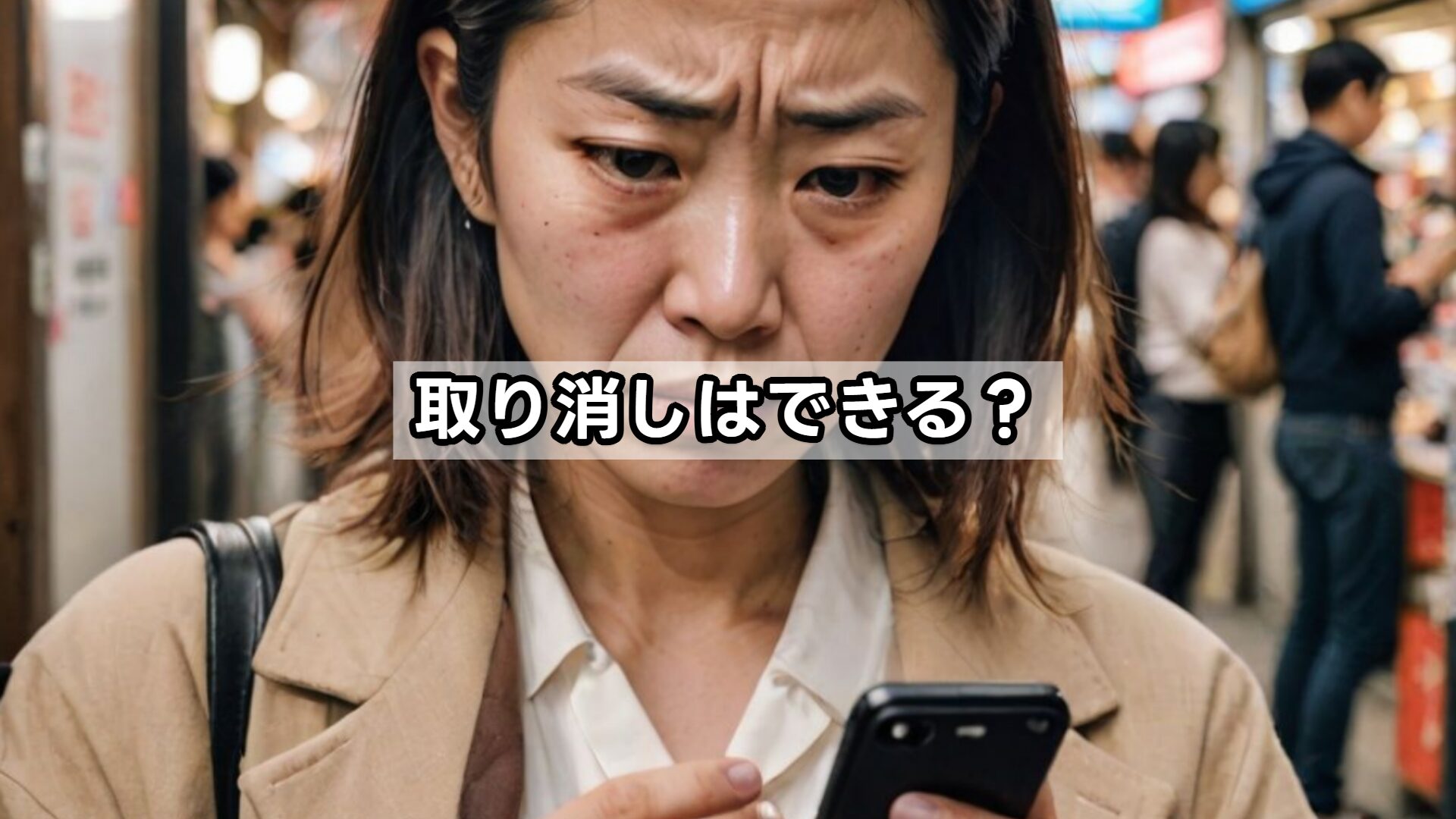 取り消しはできる?