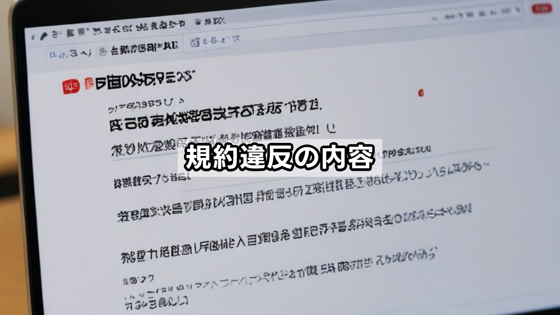 規約違反の内容
