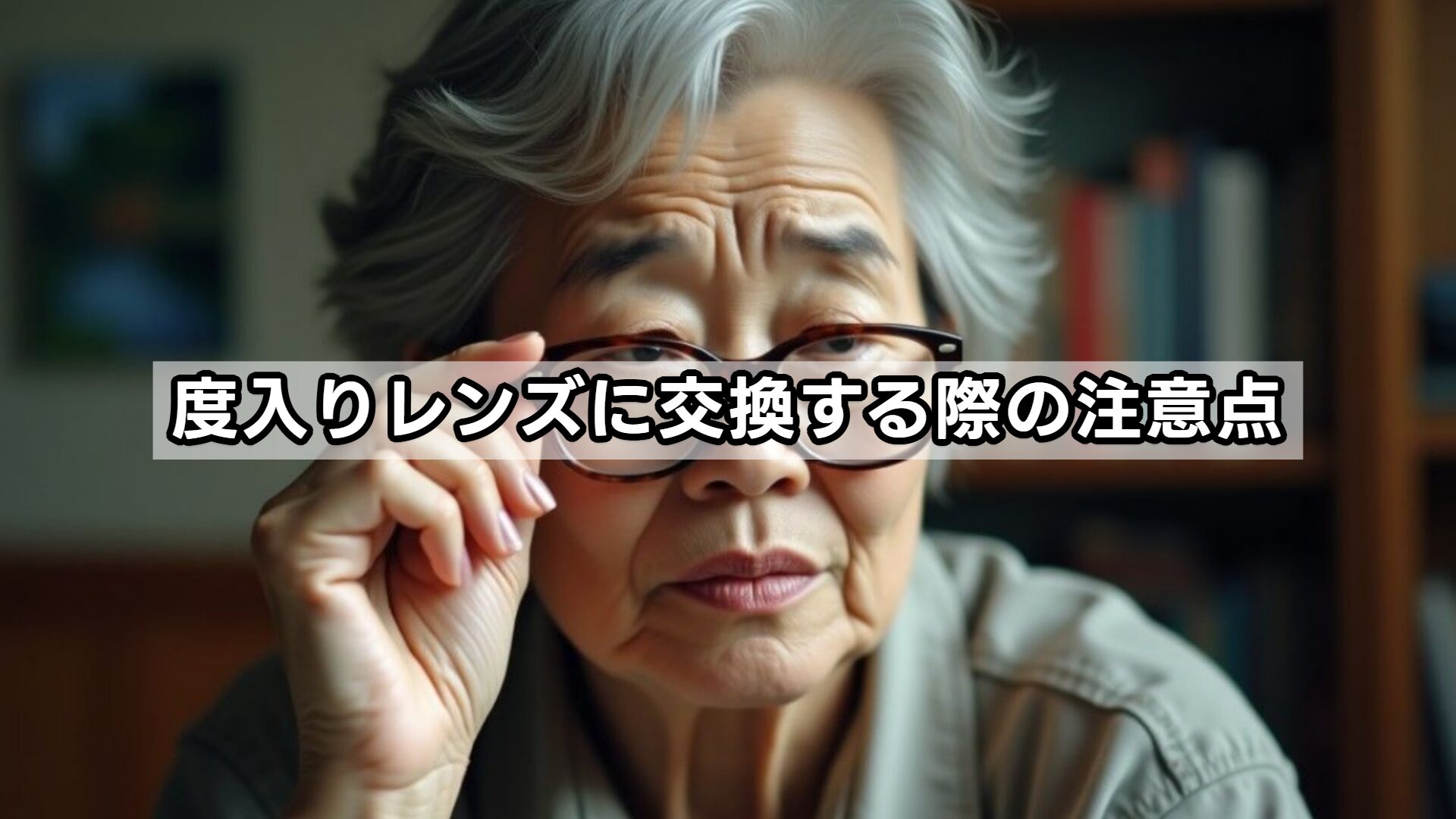 度入りレンズに交換する際の注意点