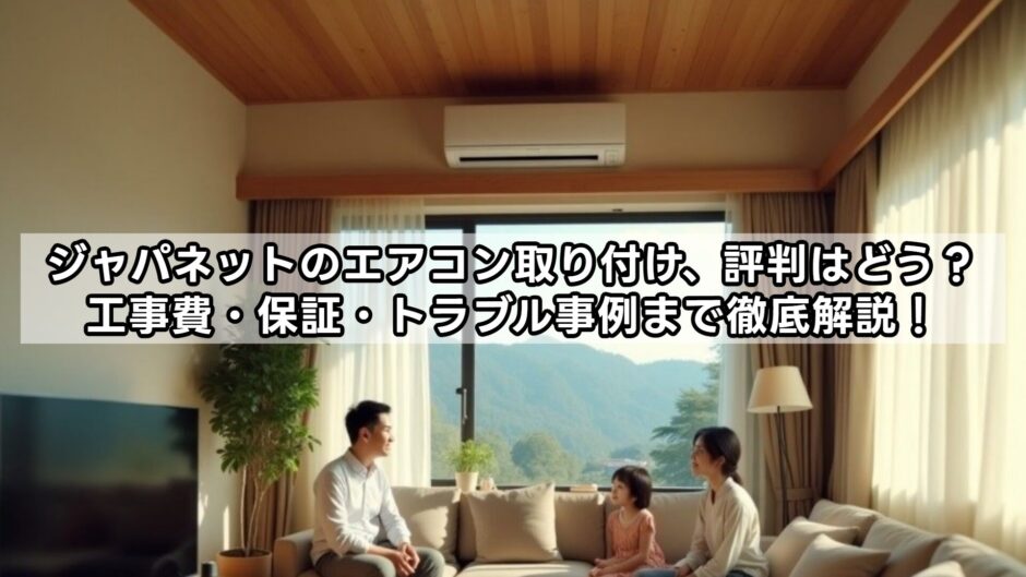 ジャパネットのエアコン取り付け、評判はどう？工事費・保証・トラブル事例まで徹底解説！