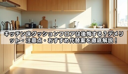 キッチン床クッションフロアは後悔する？デメリット・注意点・おすすめ代替案を徹底解説！