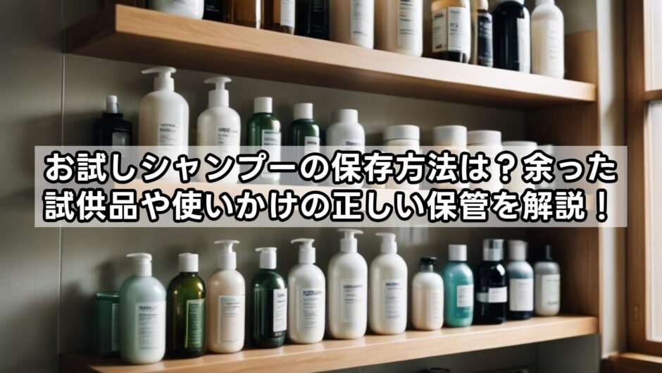 お試しシャンプーの保存方法は？余った試供品や使いかけの正しい保管を解説！