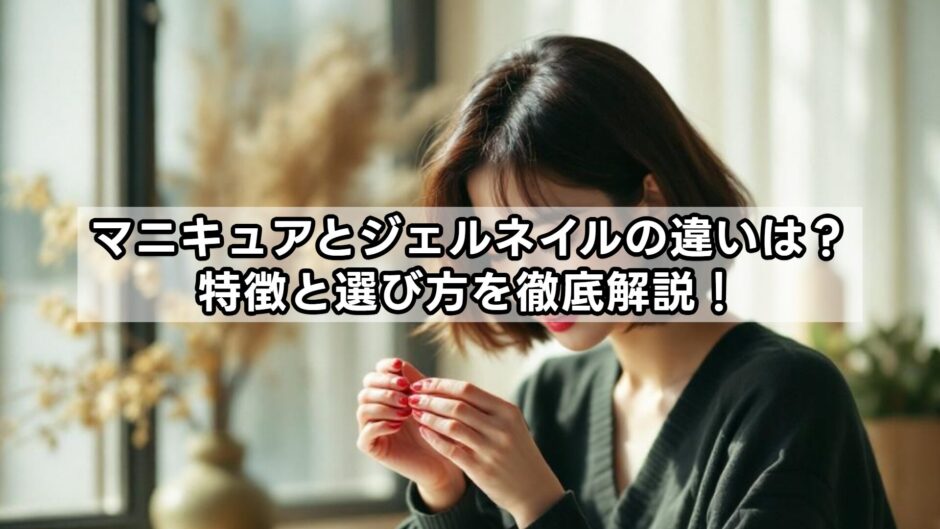 マニキュアとジェルネイルの違いは？特徴と選び方を徹底解説！