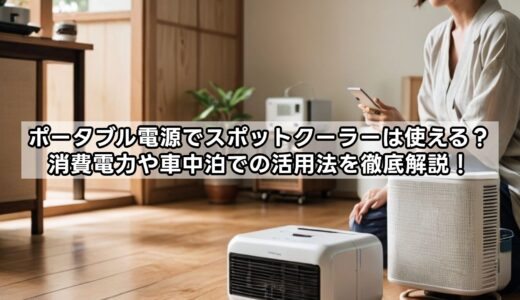 ポータブル電源でスポットクーラーは使える？消費電力や車中泊での活用法を徹底解説！