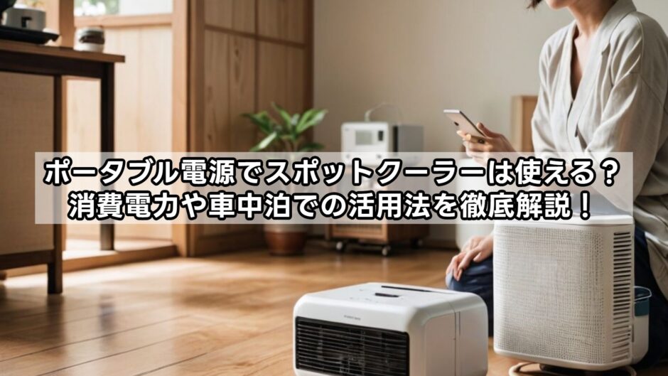 ポータブル電源でスポットクーラーは使える？消費電力や車中泊での活用法を徹底解説！