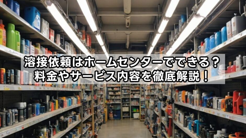溶接依頼はホームセンターでできる？料金やサービス内容を徹底解説！