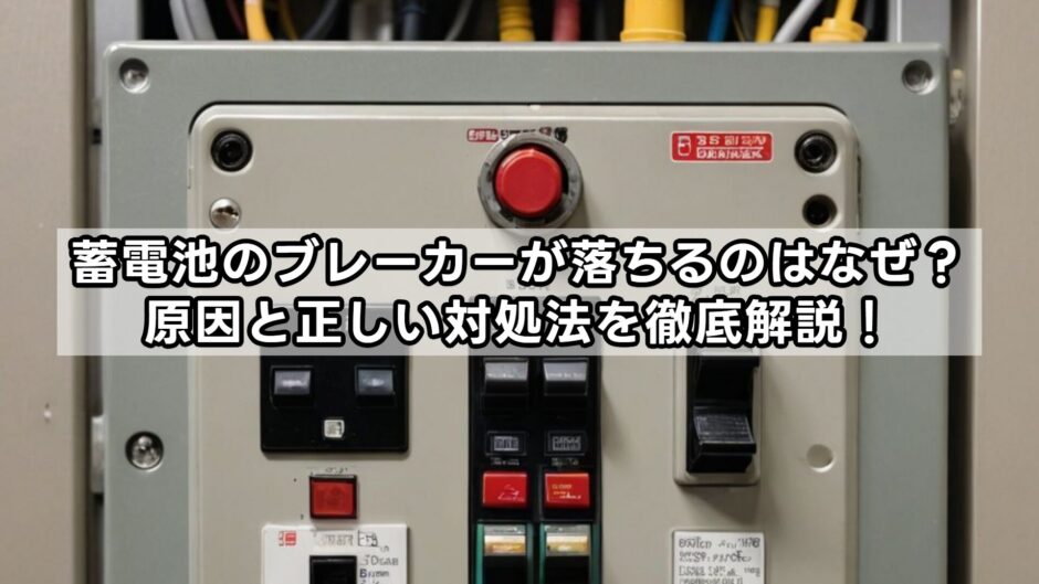 蓄電池のブレーカーが落ちるのはなぜ？原因と正しい対処法を徹底解説！
