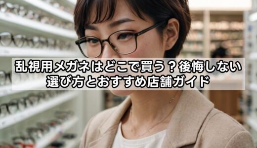 乱視用メガネはどこで買う？後悔しない選び方とおすすめ店舗ガイド