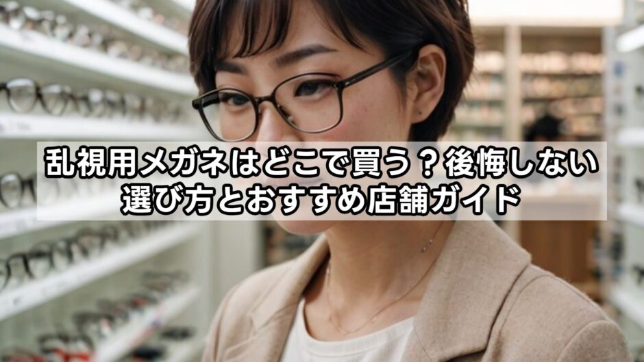 乱視用メガネはどこで買う？後悔しない選び方とおすすめ店舗ガイド