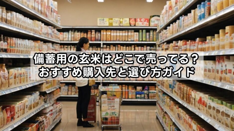 備蓄米の玄米はどこで売ってる？玄米のまま販売している店舗や場所、購入方法を徹底調査！