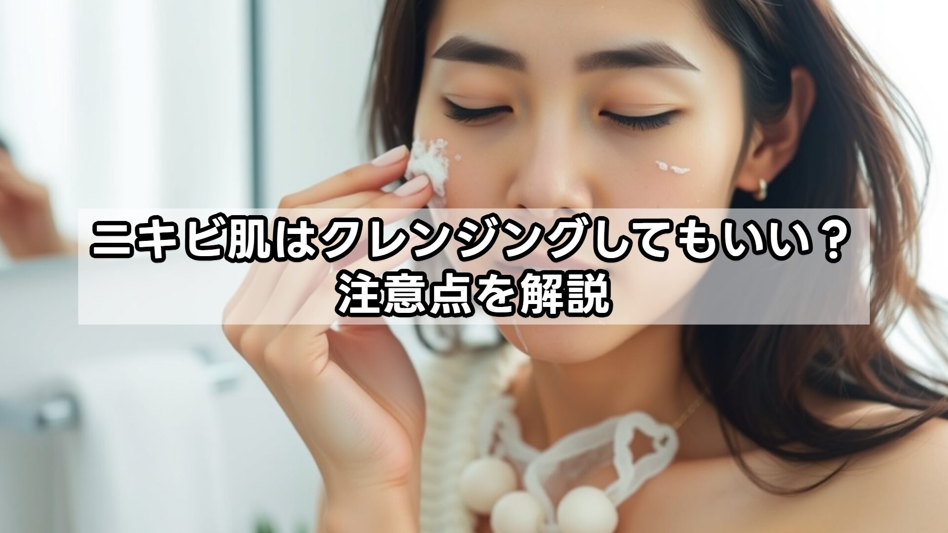 ニキビ肌はクレンジングしてもいい？注意点を解説