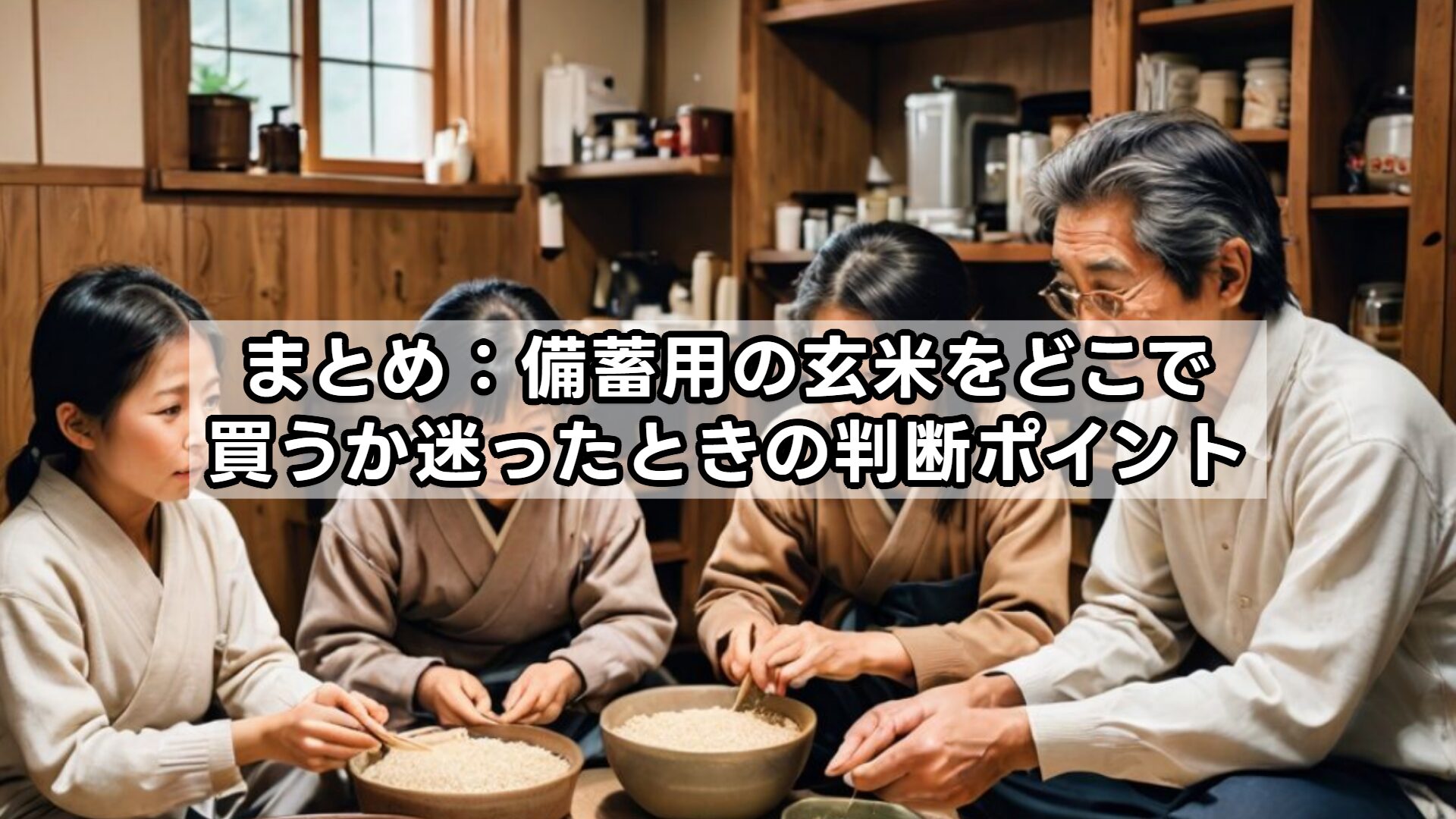 まとめ：備蓄用の玄米をどこで買うか迷ったときの判断ポイント