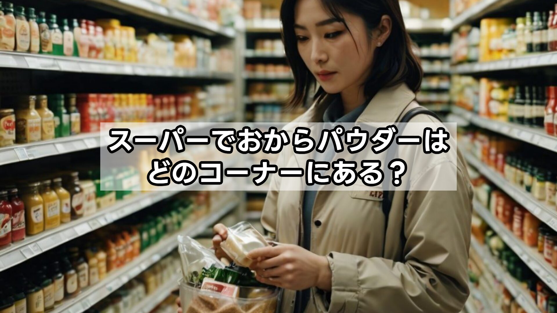 スーパーでおからパウダーはどのコーナーにある？