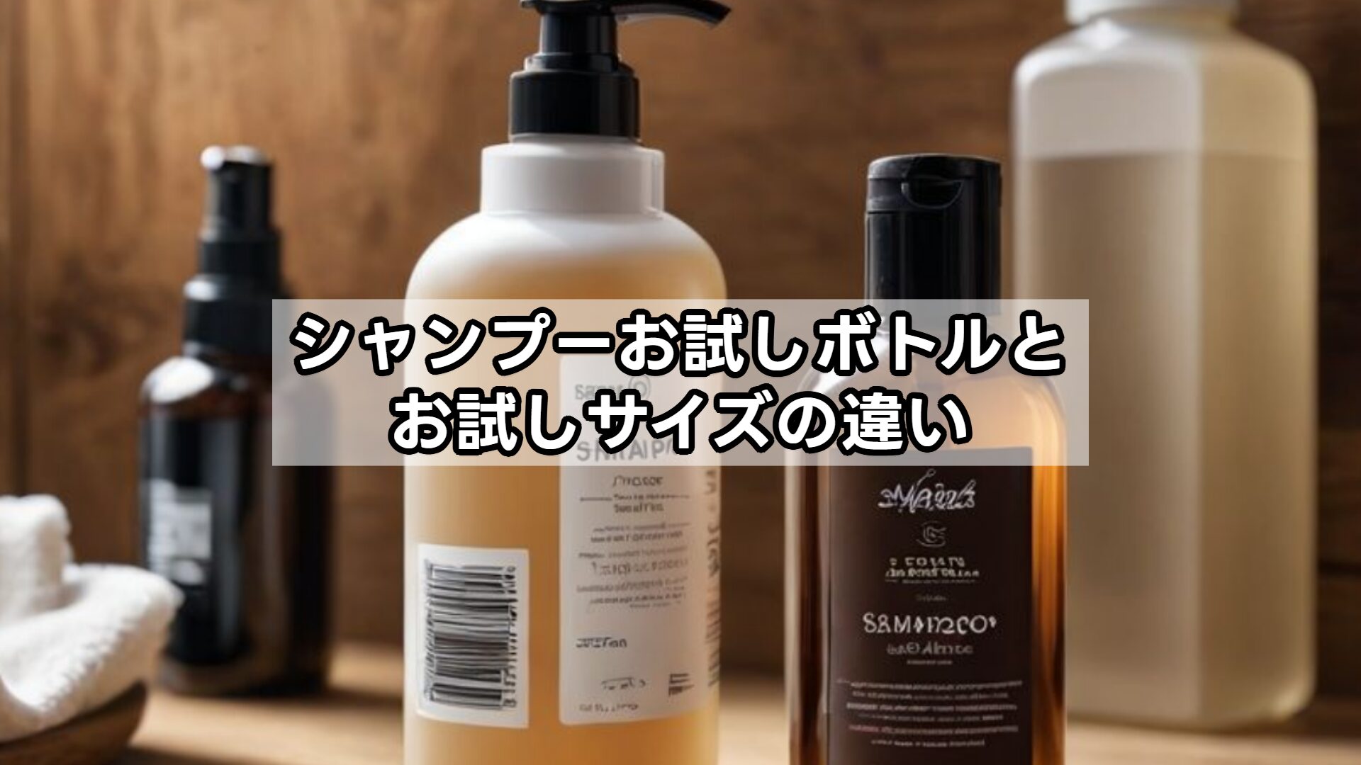シャンプーお試しボトルとお試しサイズの違い
