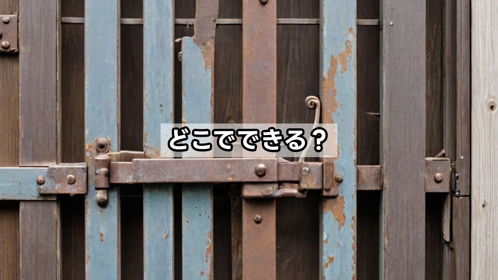 どこでできる？