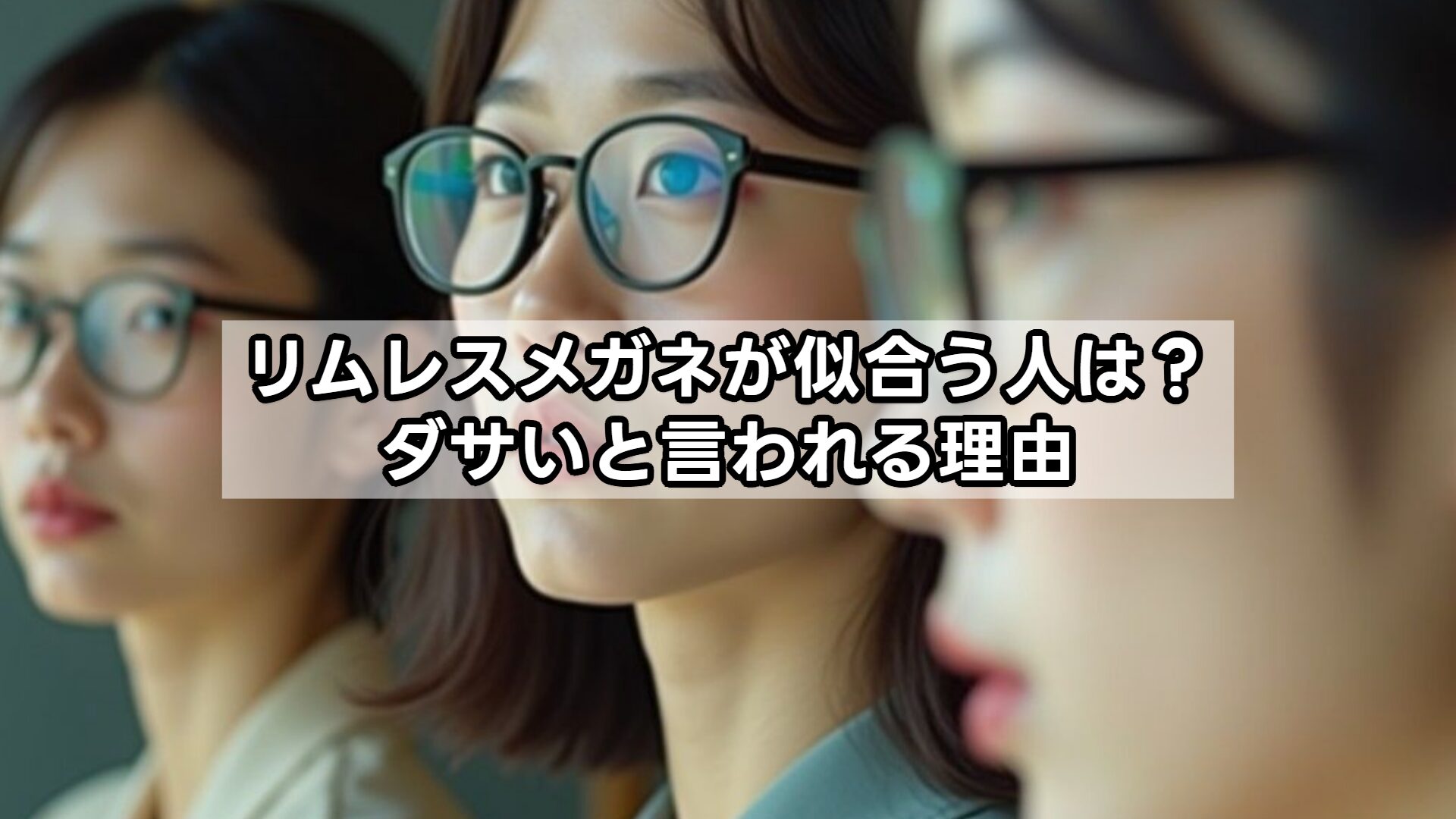 リムレスメガネが似合う人は？ダサいと言われる理由
