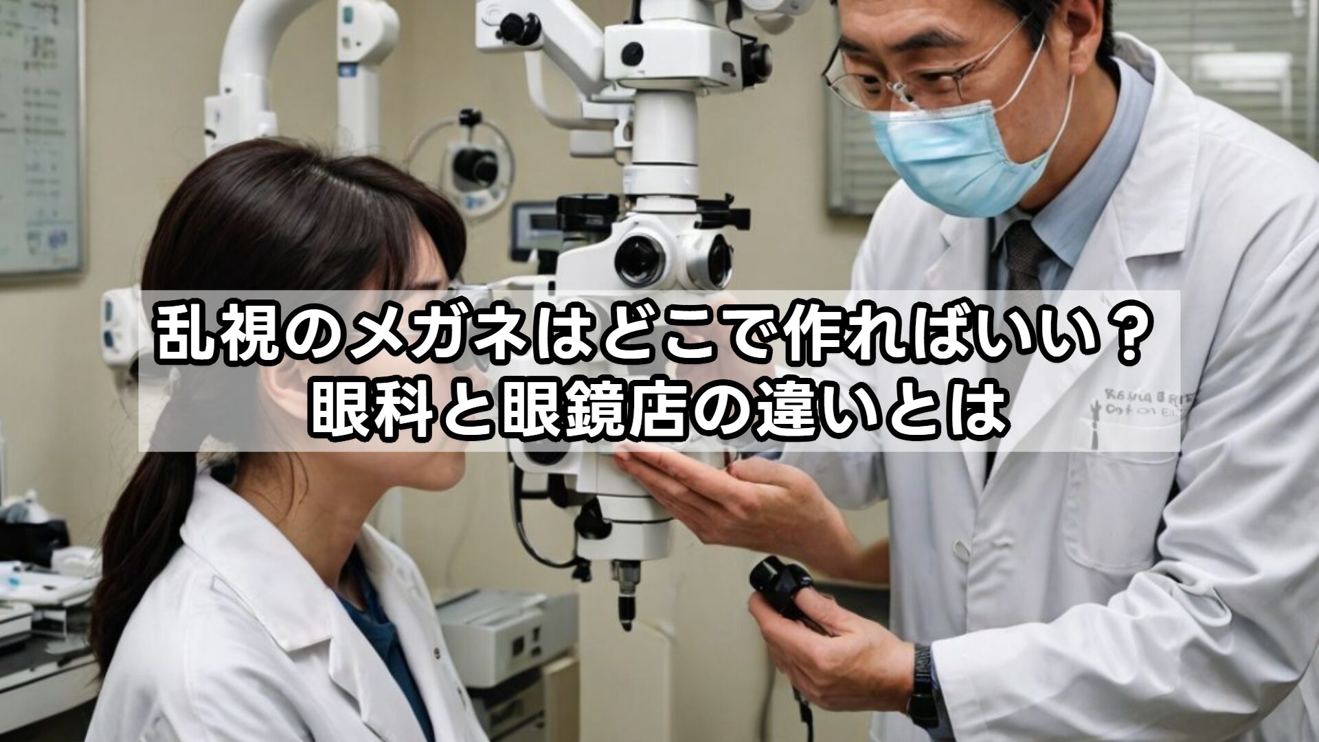 乱視のメガネはどこで作ればいい?眼科と眼鏡店の違いとは