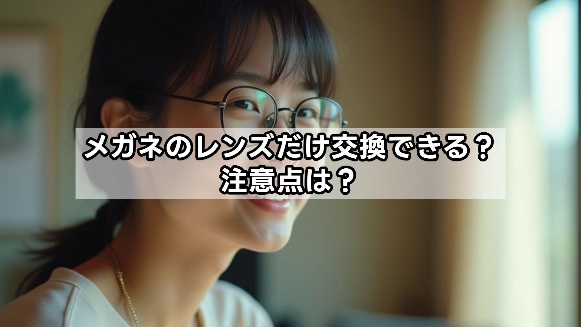 メガネのレンズだけ交換できる？注意点は？