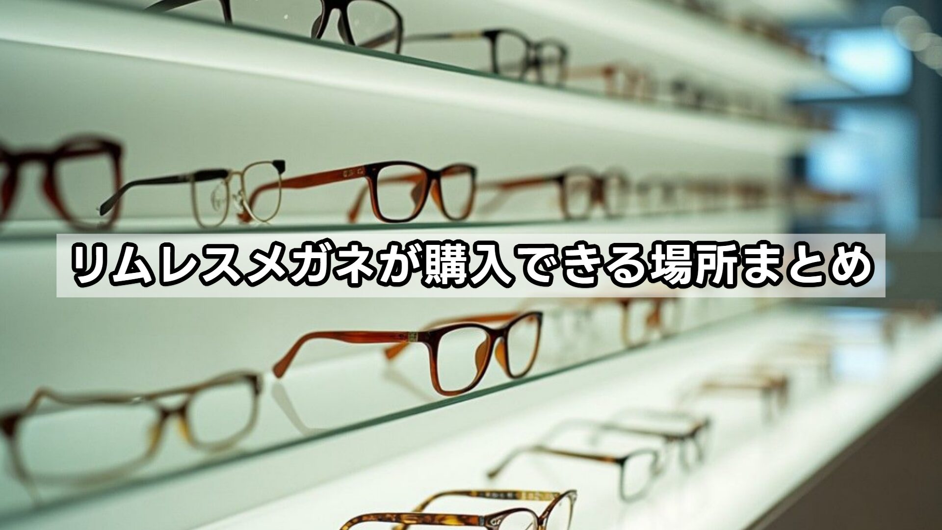 リムレスメガネが購入できる場所まとめ