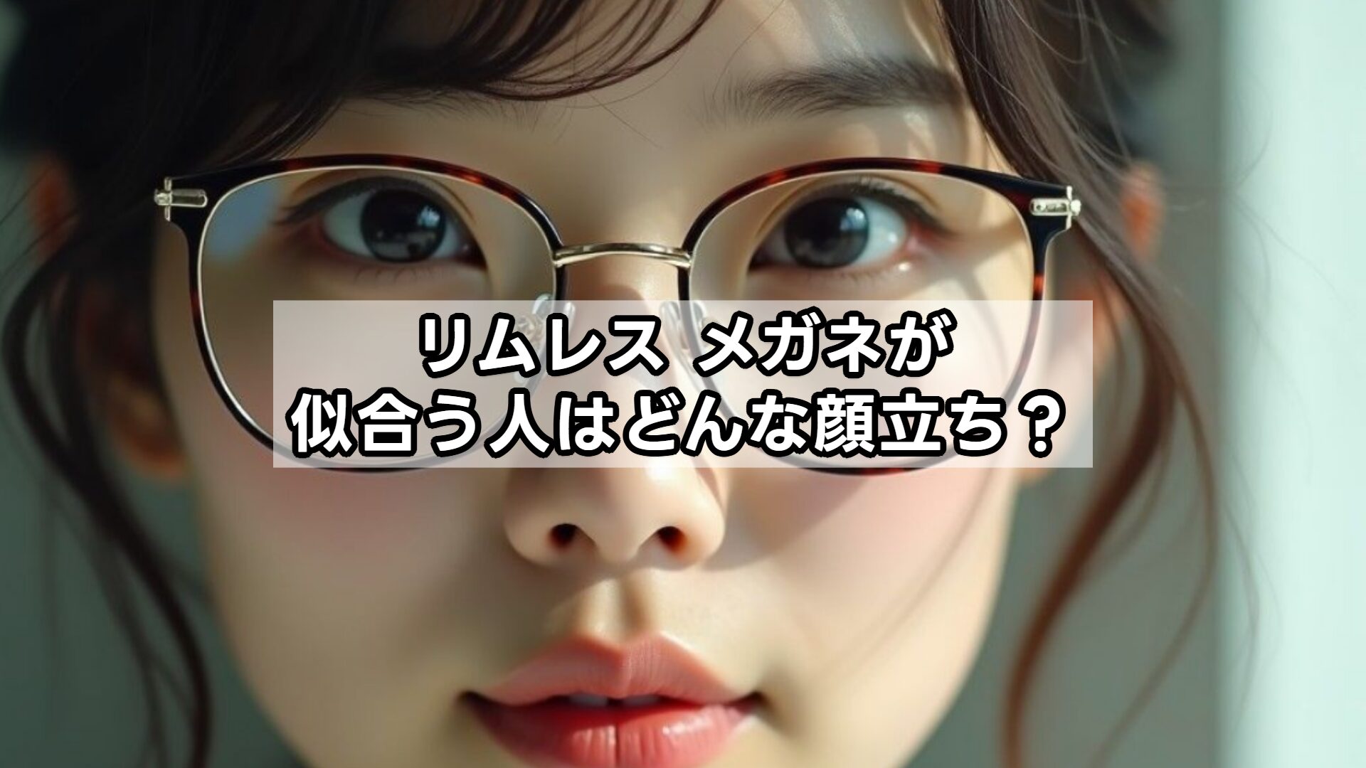 リムレス メガネが似合う人はどんな顔立ち？