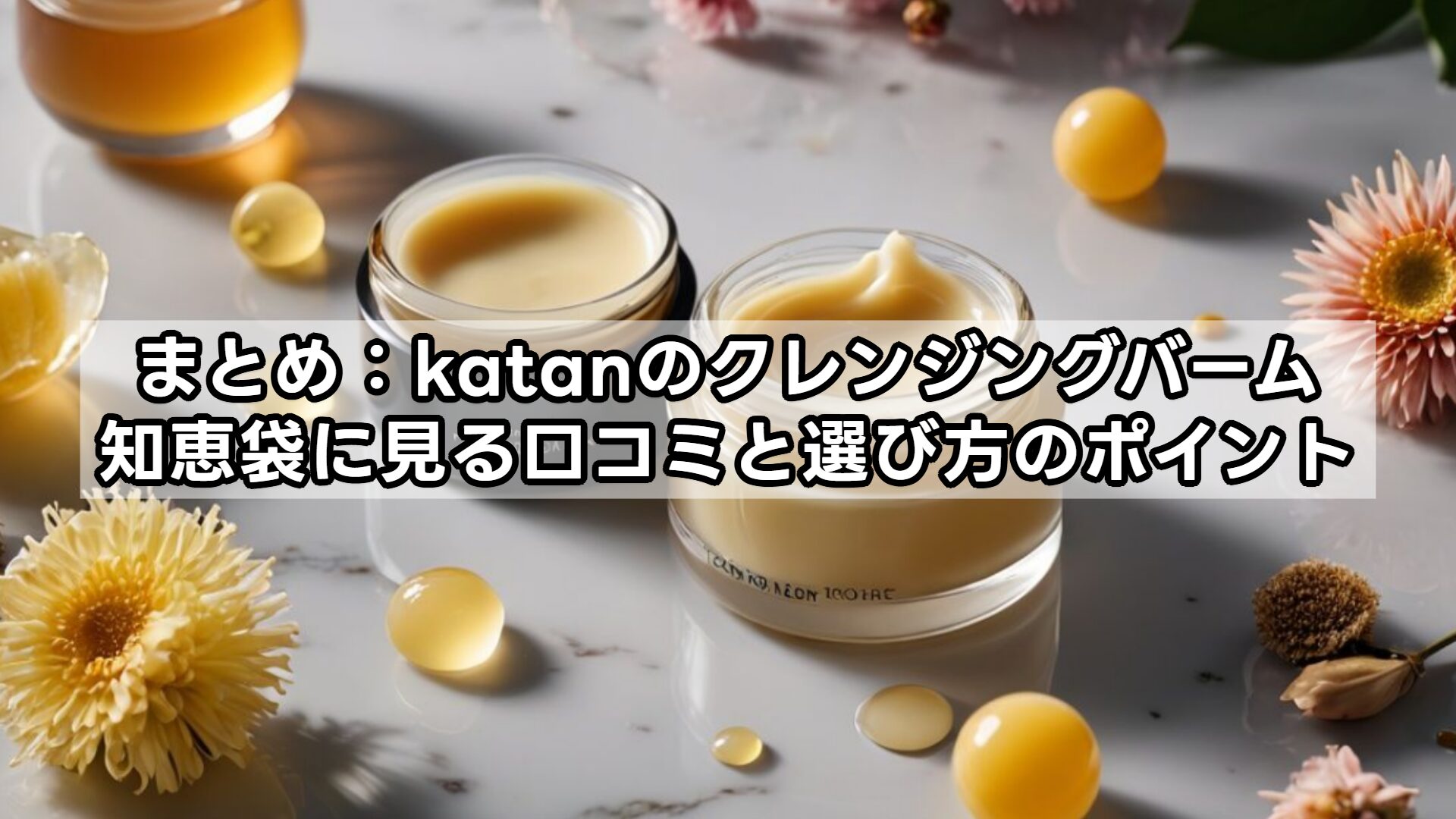 まとめ：katanのクレンジングバーム、知恵袋に見る口コミと選び方のポイント