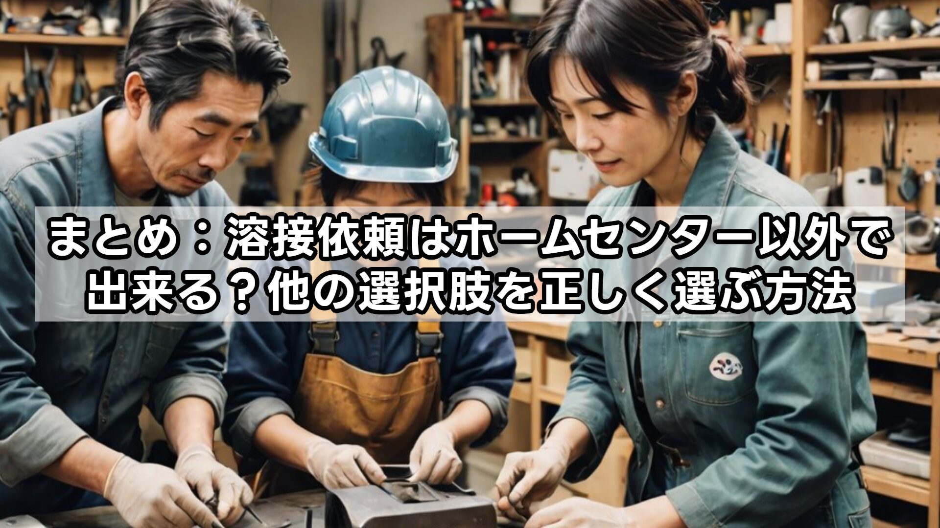まとめ：溶接依頼はホームセンター以外で出来る？他の選択肢を正しく選ぶ方法