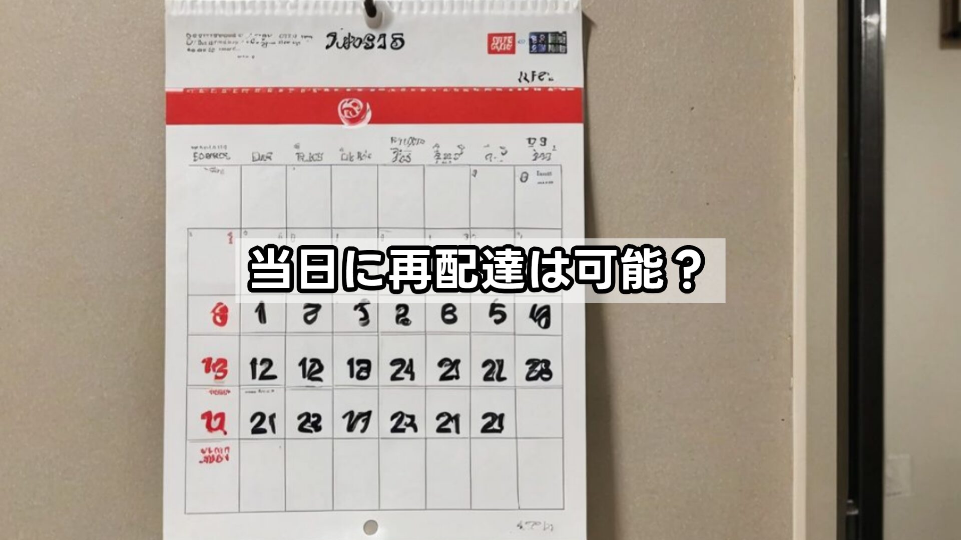 当日に再配達は可能？