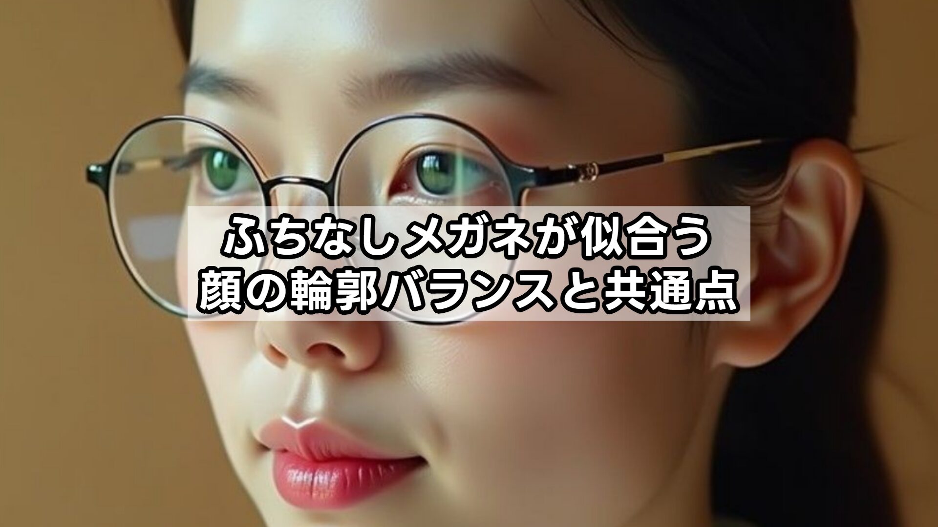 ふちなしメガネが似合う顔の輪郭バランスと共通点