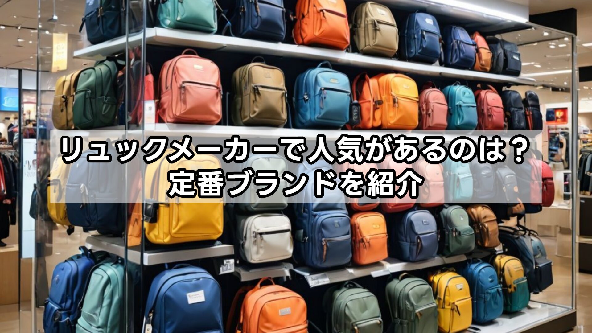 リュックメーカーで人気があるのは？定番ブランドを紹介