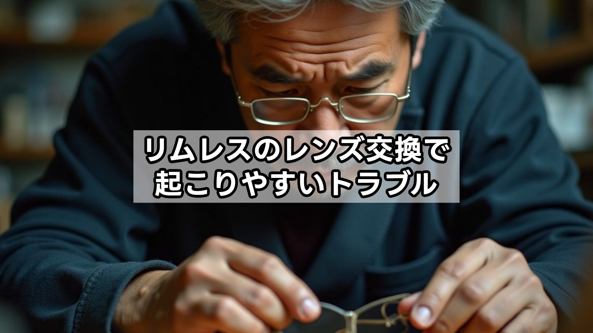 リムレスのレンズ交換で起こりやすいトラブル